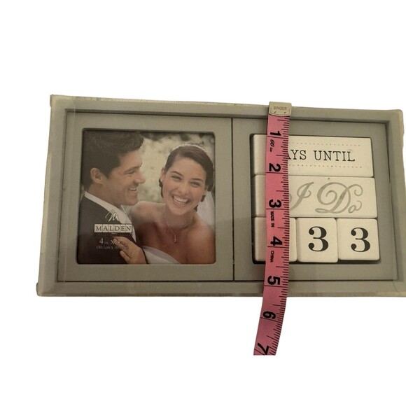 Malden International Designs 3447-44 Wedding Countdown Block, Photo Frame Gray - Picture 12 of 14